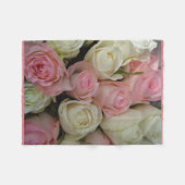 Couverture Polaire Belle Blanche polaire Roses Blanches Rose (Devant (Horizontal))