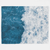 Couverture Polaire Belle Blue Ocean Beach Waves (Devant (Horizontal))