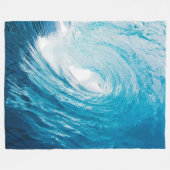 Couverture Polaire Belle Blue Ocean Beach Waves (Devant (Horizontal))
