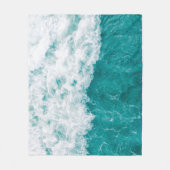 Couverture Polaire Belle Blue Ocean Beach Waves (Devant)