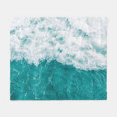 Couverture Polaire Belle Blue Ocean Beach Waves (Devant (Horizontal))