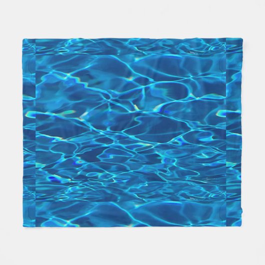 Couverture Polaire Belle Blue Ocean Custom Image Belles vagues (Devant (Horizontal))