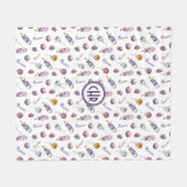 Couverture Polaire Belle bonbons d'Halloween Motif (Devant (Horizontal))