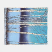 Couverture Polaire Belle bouleau d'hiver (Devant (Horizontal))