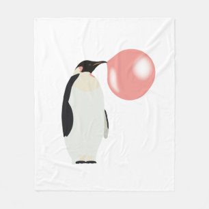 Couverture Polaire Belle bulle de gomme Penguin soufflante bulle