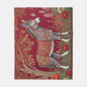 Couverture Polaire Belle campagne rouge âne gris (Devant)