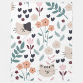 Couverture Polaire Belle caricature Chats Motif sans couture (Devant)