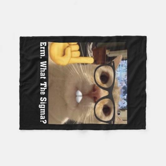 Couverture Polaire Belle Chat Mème Clic Art Cute Kitten Erm (Devant (Horizontal))