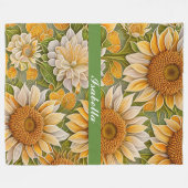 Couverture Polaire Belle collection de tournesol moderne (Devant (Horizontal))
