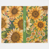 Couverture Polaire Belle collection de tournesol tendance (Devant (Horizontal))