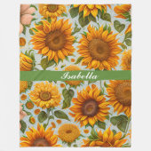 Couverture Polaire Belle collection moderne de tournesols (Devant)