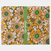 Couverture Polaire Belle collection populaire de tournesol (Devant (Horizontal))