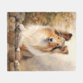 Couverture Polaire Belle Collie (Devant (Horizontal))