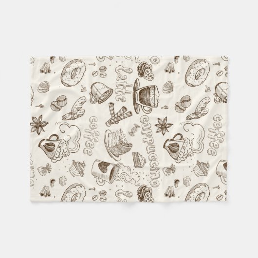 Couverture Polaire Belle conception de café express de café (Devant (Horizontal))