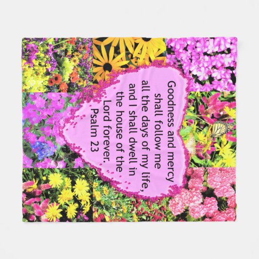 COUVERTURE POLAIRE BELLE CONCEPTION FLORALE PSALM 23 (Devant (Horizontal))