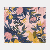 Couverture Polaire Belle couture artistique douce motif tropical (Devant (Horizontal))