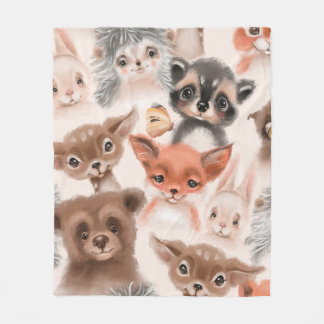 Couverture Polaire Belle couture, carrelée, aquarelle motif w