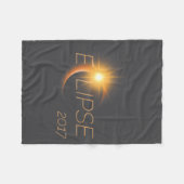 Couverture Polaire Belle éclipse solaire Graphique 2017 (Devant (Horizontal))