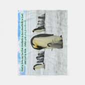 Couverture Polaire Belle écriture de pingouin 1 Jean 4:16 (Devant)