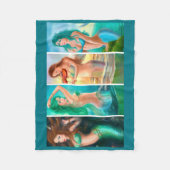 Couverture Polaire Belle Femme sirène collage (Devant)