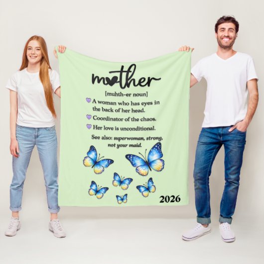 Couverture Polaire Belle Fête des Mères Mère (En situation)