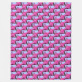 Couverture Polaire Belle Fleur Rose (Devant)