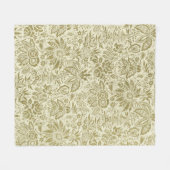 Couverture Polaire Belle florale antique (Devant (Horizontal))