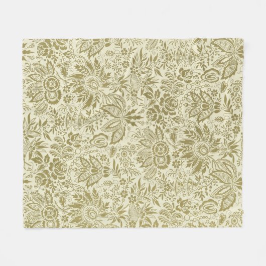 Couverture Polaire Belle florale antique (Devant (Horizontal))