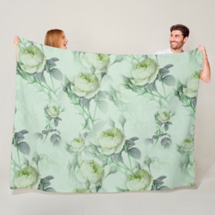 Couverture Polaire Belle florale Vintage