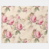 Couverture Polaire Belle florale Vintage (Devant (Horizontal))