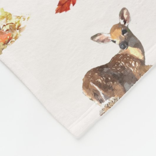 Couverture Polaire Belle Forêt Animale Automne Motif Art (Coin)