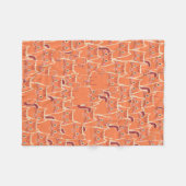 Couverture Polaire Belle foule de chats orange (Devant (Horizontal))