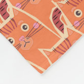 Couverture Polaire Belle foule de chats orange (Coin)