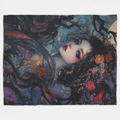 Couverture Polaire Belle Geisha gothique (Devant (Horizontal))