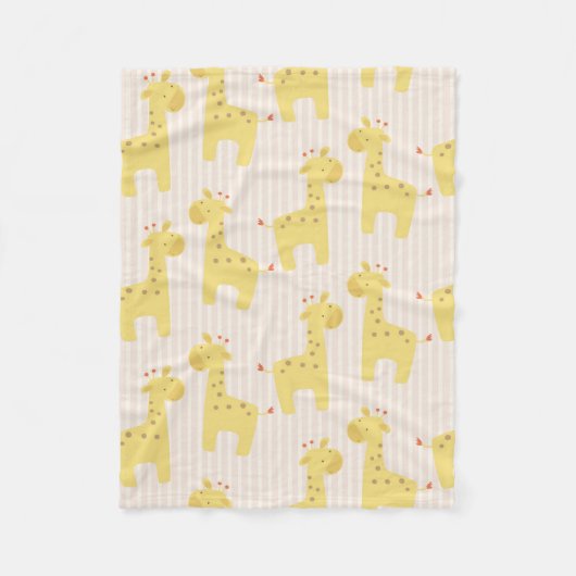 Couverture Polaire Belle girafe de bébé (Devant)