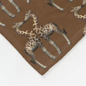 Couverture Polaire Belle Giraffes En Baiser (Coin)