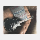 Couverture Polaire Belle guitare acoustique (Devant (Horizontal))