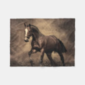 Couverture Polaire Belle housse de coussin de cheval brun (Devant (Horizontal))