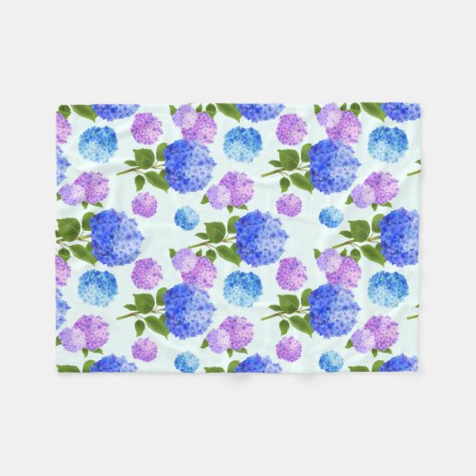 Couverture Polaire Belle Hydrangée (Devant (Horizontal))