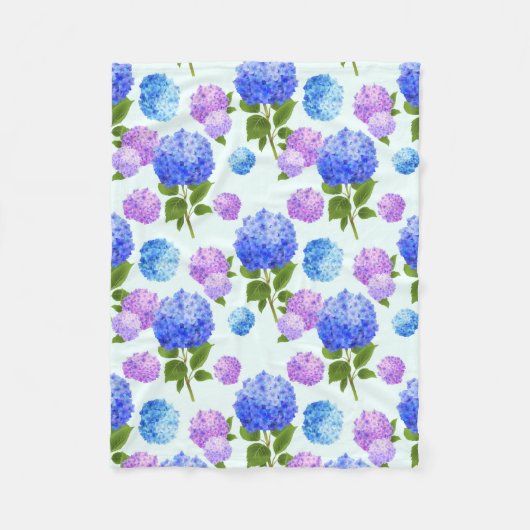 Couverture Polaire Belle Hydrangée (Devant)
