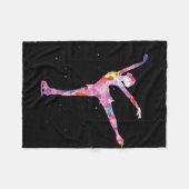 Couverture Polaire belle idée de patineuse artistique - glace figurat (Devant (Horizontal))