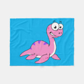 Couverture Polaire Belle Illustration Du Monstre Loch Ness. (Devant (Horizontal))