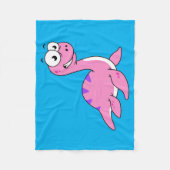 Couverture Polaire Belle Illustration Du Monstre Loch Ness. (Devant)