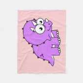 Couverture Polaire Belle Illustration D'Un Tricératops. (Devant)