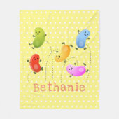 Couverture Polaire Belle jellybeans saut de dessin animé illustration (Devant)