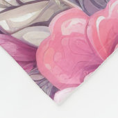 Couverture Polaire Belle licorne florale (Coin)