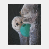 Couverture Polaire Belle Loutres de mer joueuses (Devant)