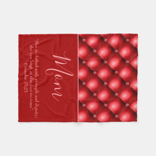 Couverture Polaire Belle maman Rouge (Devant (Horizontal))