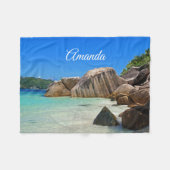 Couverture Polaire Belle Mer Tropicale avec Côte Rocheuse Couverte (Devant (Horizontal))