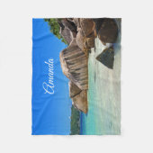 Couverture Polaire Belle Mer Tropicale avec Côte Rocheuse Couverte (Devant)